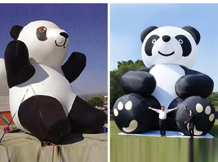 明山充气熊猫展示